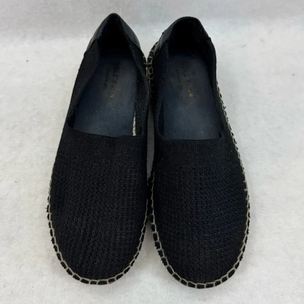 EUC Cole Haan Cloudfeel Stitchlite Women’s Espadrilles Shoes Black & Tan size 6